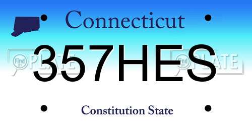 357HES Connecticut License Plate
