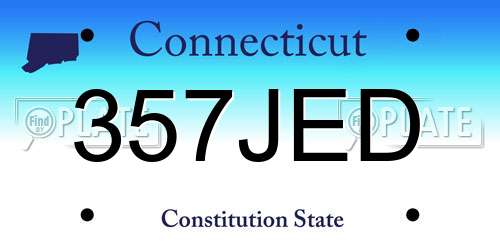 357JED Connecticut License Plate
