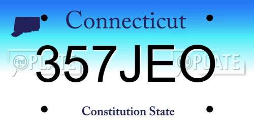 357JEO Connecticut License Plate