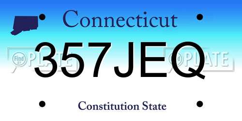 357JEQ Connecticut License Plate