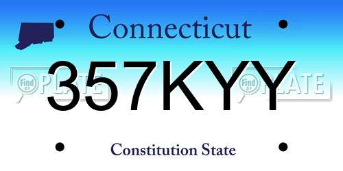 357KYY Connecticut License Plate