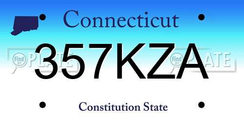 357KZA Connecticut License Plate