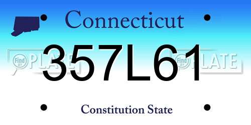 357L61 Connecticut License Plate