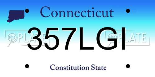 357LGI Connecticut License Plate