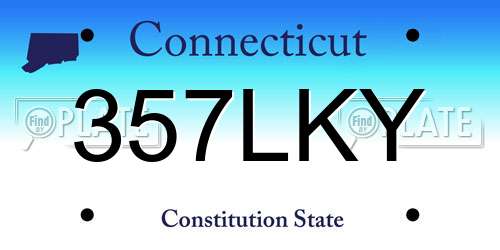357LKY Connecticut License Plate
