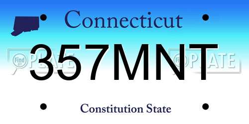 357MNT Connecticut License Plate