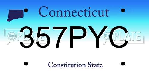 357PYC Connecticut License Plate