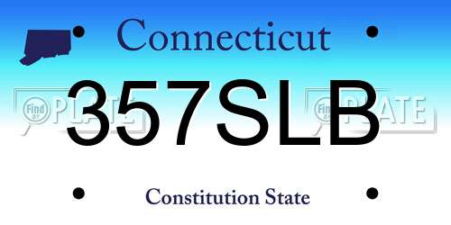 357SLB Connecticut License Plate