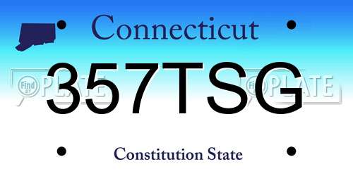 357TSG Connecticut License Plate