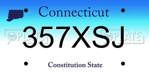 357XSJ Connecticut License Plate