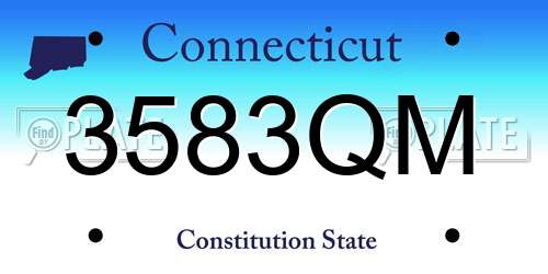 3583QM Connecticut License Plate
