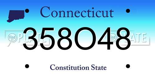 358O48 Connecticut License Plate