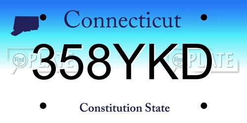 358YKD Connecticut License Plate