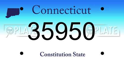 35950 Connecticut License Plate