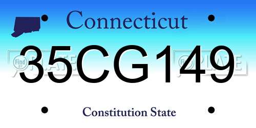 35CG149 Connecticut License Plate