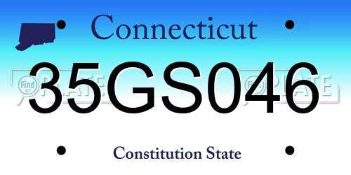 35GS046 Connecticut License Plate