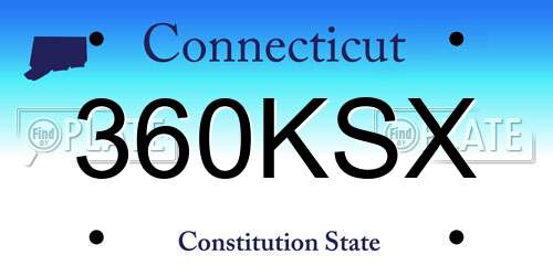 360KSX Connecticut License Plate