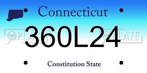 360L24 Connecticut License Plate