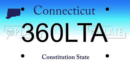 360LTA Connecticut License Plate