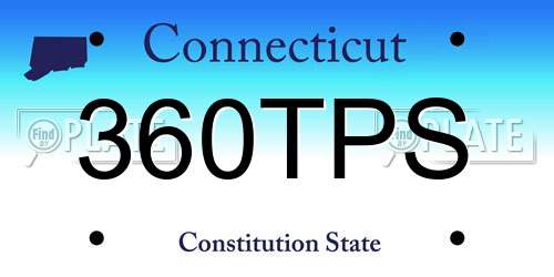 360TPS Connecticut License Plate