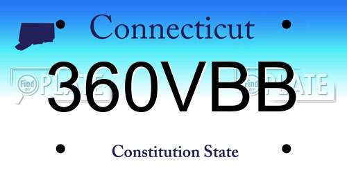 360VBB Connecticut License Plate