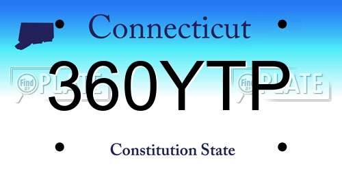 360YTP Connecticut License Plate