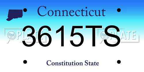 3615TS Connecticut License Plate