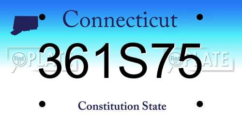 361S75 Connecticut License Plate