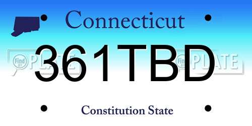 361TBD Connecticut License Plate