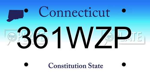 361WZP Connecticut License Plate