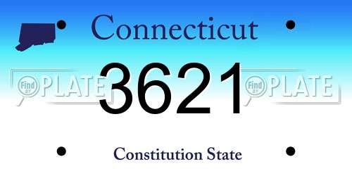 3621 Connecticut License Plate