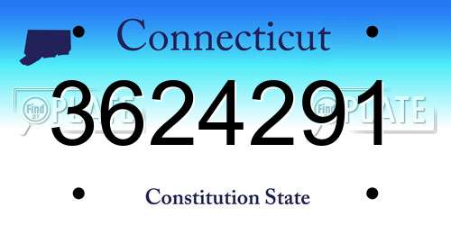 3624291 Connecticut License Plate