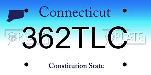 362TLC Connecticut License Plate