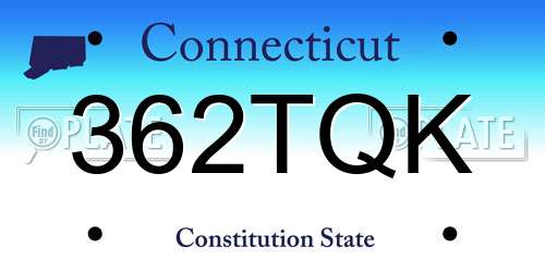 362TQK Connecticut License Plate