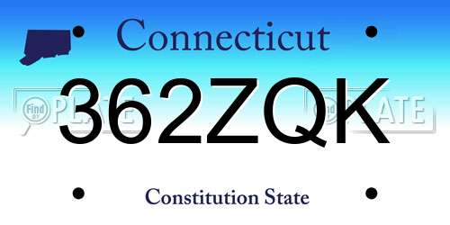 362ZQK Connecticut License Plate