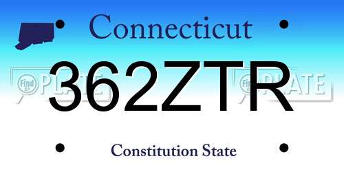 362ZTR Connecticut License Plate