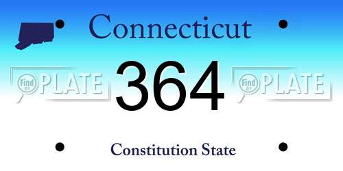 364 Connecticut License Plate