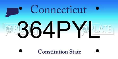 364PYL Connecticut License Plate