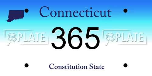 365 Connecticut License Plate