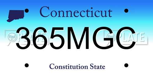 365MGC Connecticut License Plate