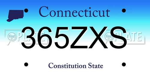 365ZXS Connecticut License Plate