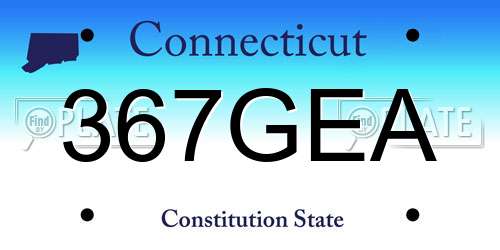 367GEA Connecticut License Plate