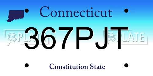 367PJT Connecticut License Plate