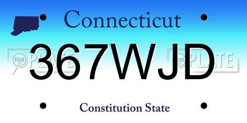 367WJD Connecticut License Plate