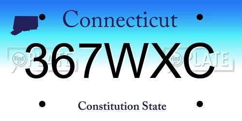 367WXC Connecticut License Plate