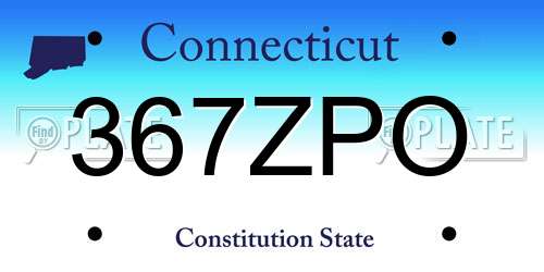 367ZPO Connecticut License Plate