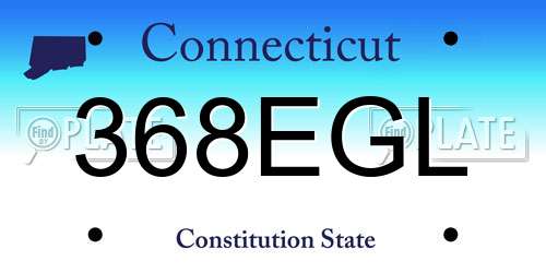 368EGL Connecticut License Plate