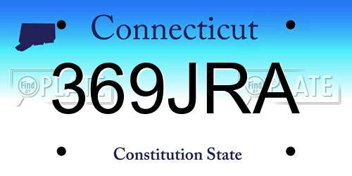 369JRA Connecticut License Plate