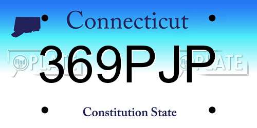 369PJP Connecticut License Plate