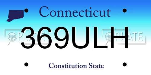 369ULH Connecticut License Plate